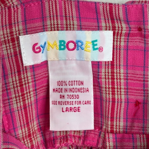 Vintage 90s Gymboree Rainbow Tag Plaid Dress 4T Pink Button School Preppy Retro - Picture 5 of 8
